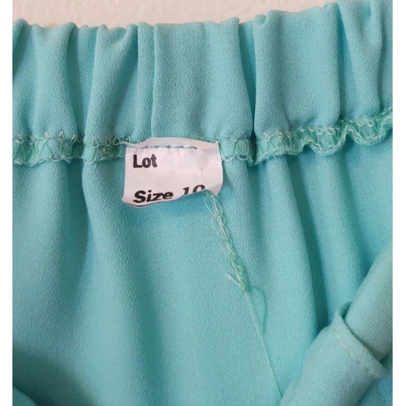 Vintage Wrap Front Skirt Teal Blue Green Size 10 NWT Flowy New W/Tags Old Stock - Picture 3 of 9